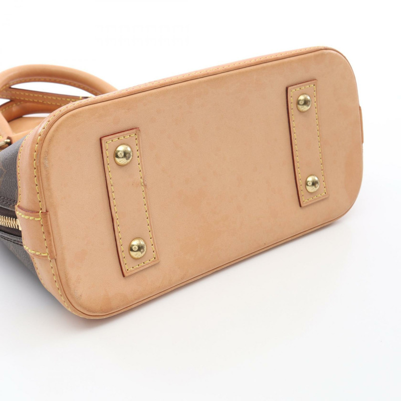 路易威登 Alma BB 單肩手提包 M53152 Monogram 帆布皮革棕色二手-10