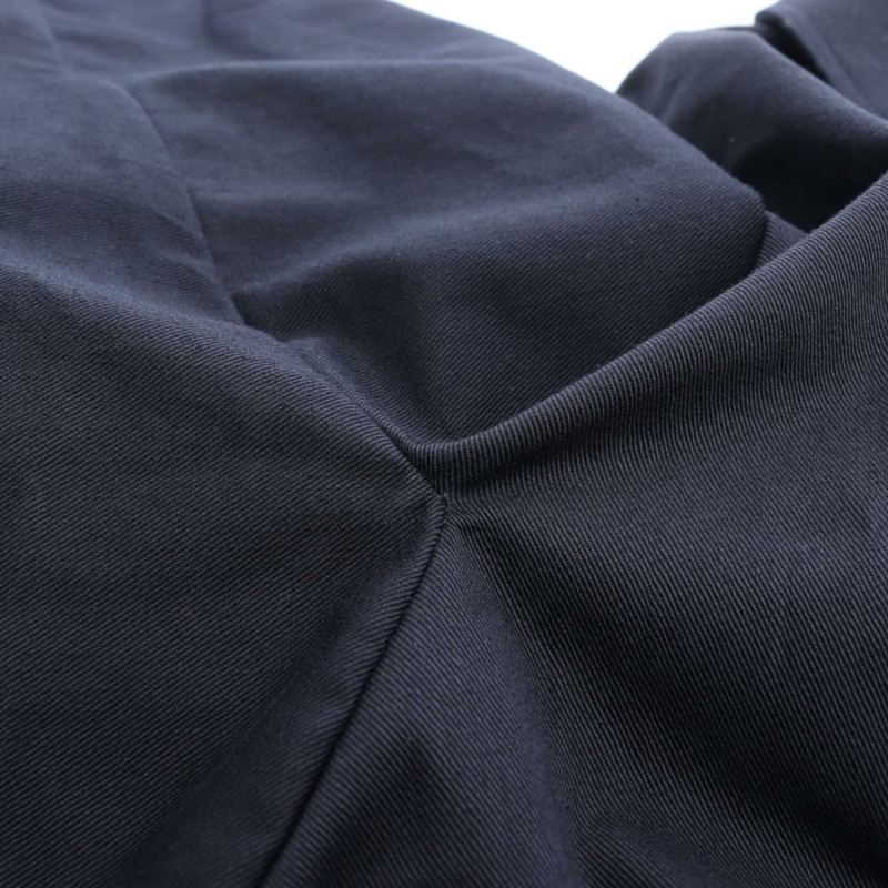 愛馬仕褶襉其他夾克棉質海軍藍二手女裝-6