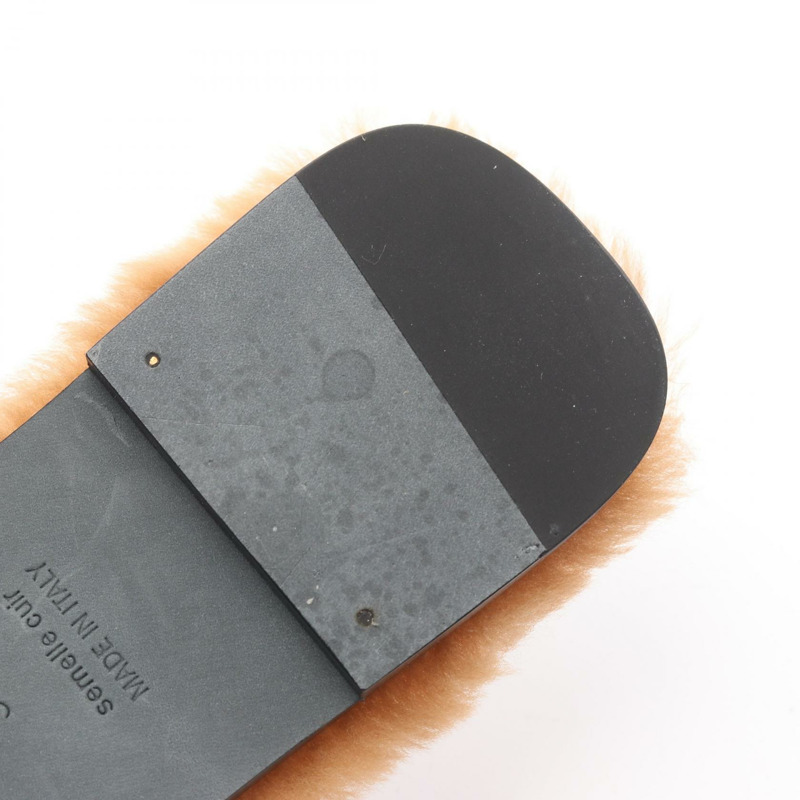 愛馬仕 Julia Kelly 扣環穆勒鞋，棕色/黑色真皮剪絨，二手女款 #36-6