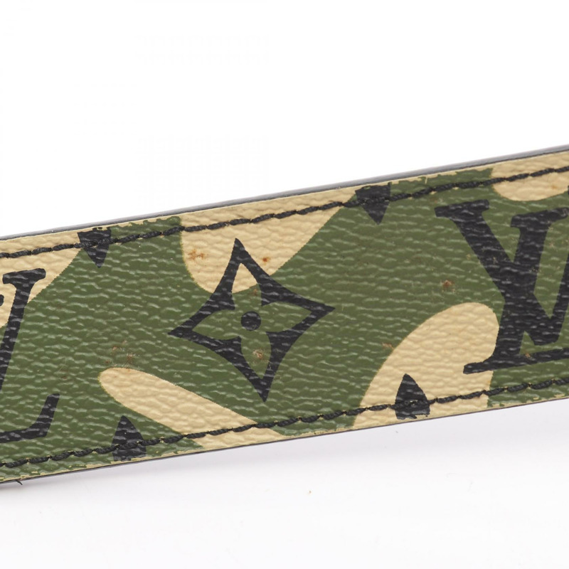 路易威登™腰帶 M9646 皮革 Monoglamoufrage 卡其色 米色 二手 LV-9