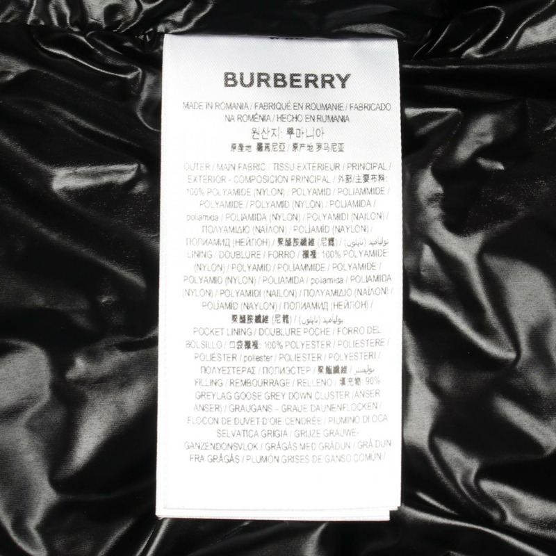 BURBERRY TBMonogram 羽絨外套 8019569 尼龍 黑色 #L 二手 女款-4