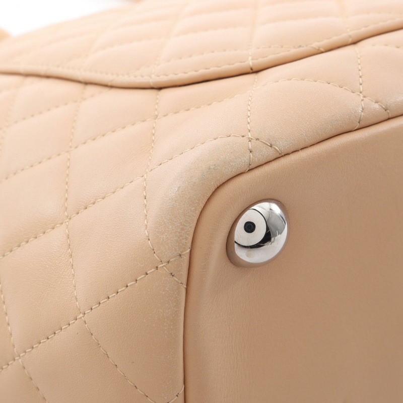 香奈兒 Cambon 系列大托特包,漆皮,米棕色,二手,女士 CC Coco-8