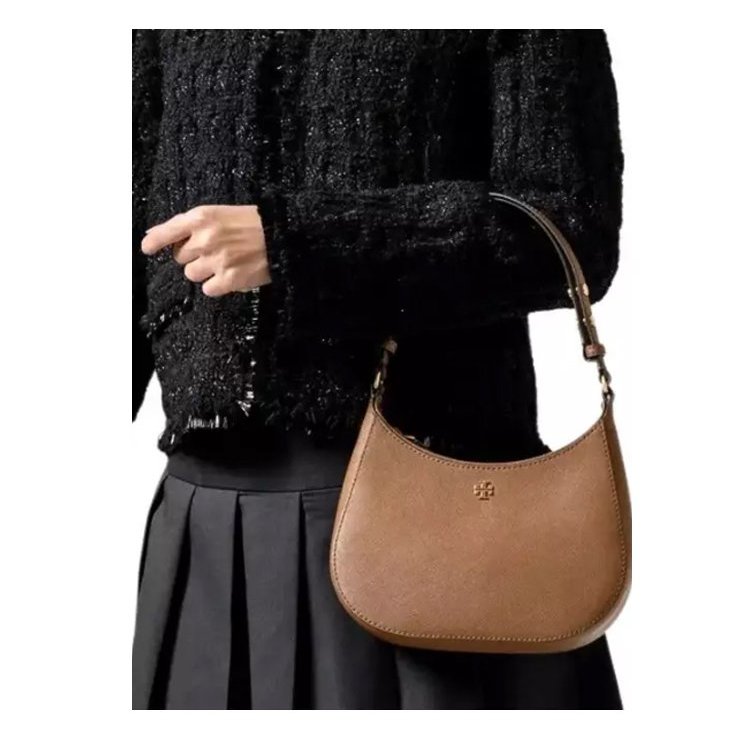 【TORY BURCH】Emerson 防刮皮革馬鞍包-焦糖-3