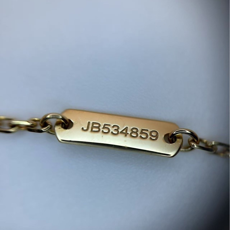 新扣梵克雅寶白五花項鍊/Van Cleef & Arpels Vintage Alhambra吊墜-5