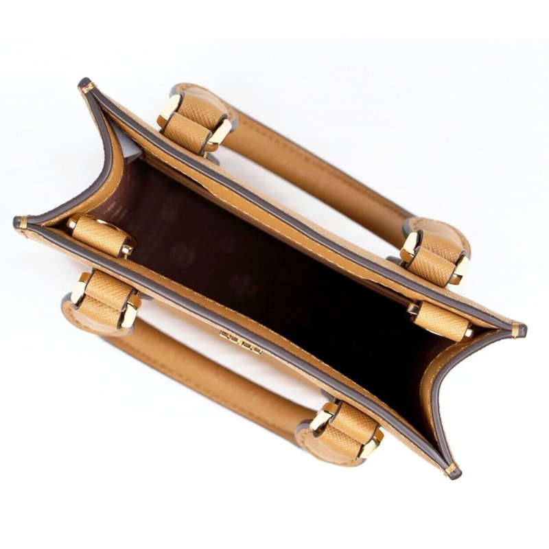 【TORY BURCH】迷你手提托特包-焦糖-1