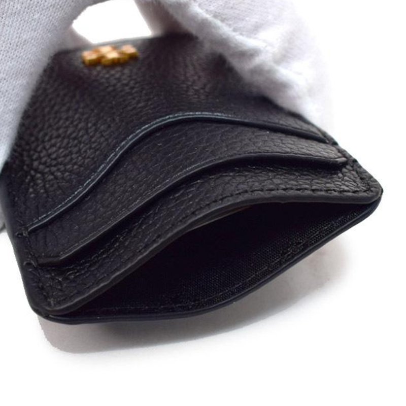 【TORY BURCH】真皮卡片夾-黑-1