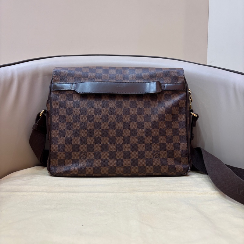 LV路易威登 棕棋盤格 男士郵差包 公文包 附件:無-1