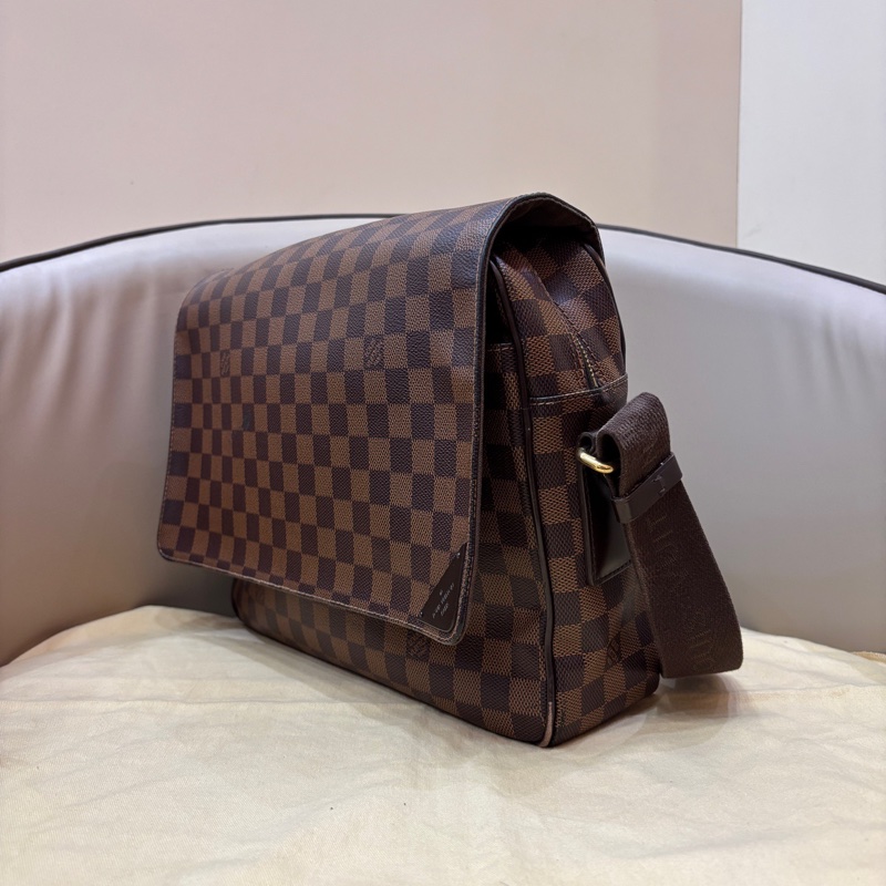 LV路易威登 棕棋盤格 男士郵差包 公文包 附件:無-2