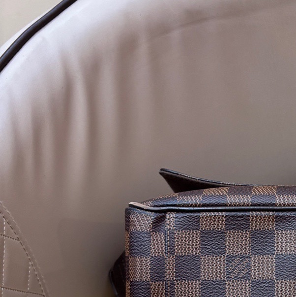 LV路易威登 棕棋盤格 男士郵差包 公文包 附件:無-7