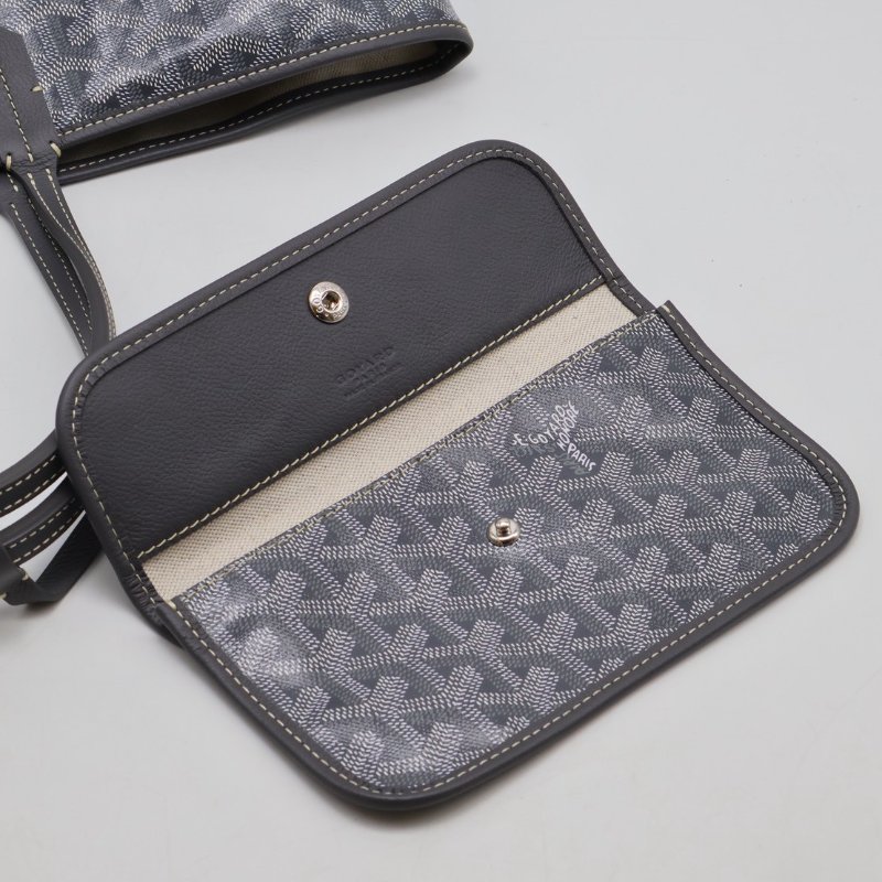GOYARD 新版亞麻帆布Tote - 小號灰-10