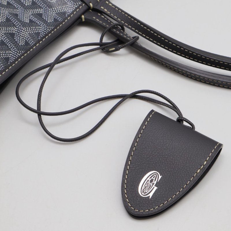 GOYARD 新版亞麻帆布Tote - 小號灰-12