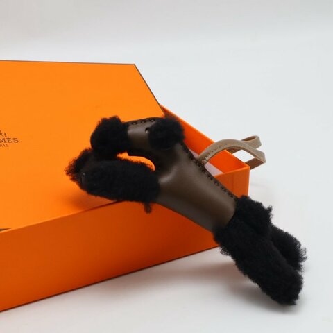 HERMES Budy charm狐狸犬 - 黑 / 巧克力 / 大象灰 W