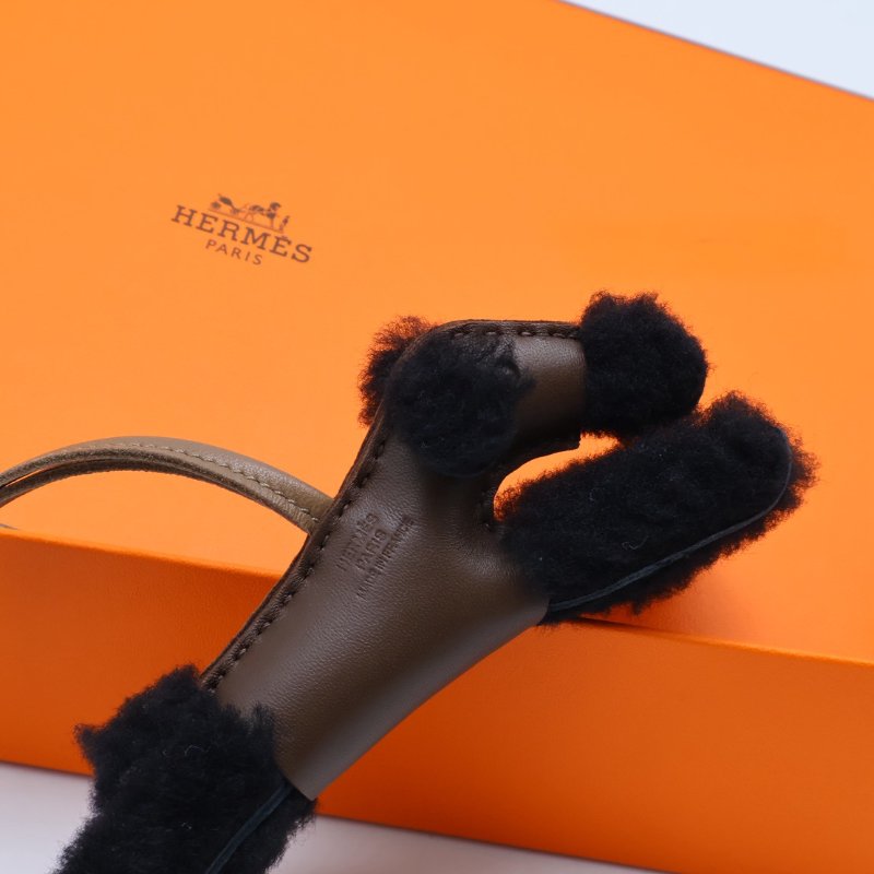 HERMES Budy charm狐狸犬 - 黑 / 巧克力 / 大象灰 W-6