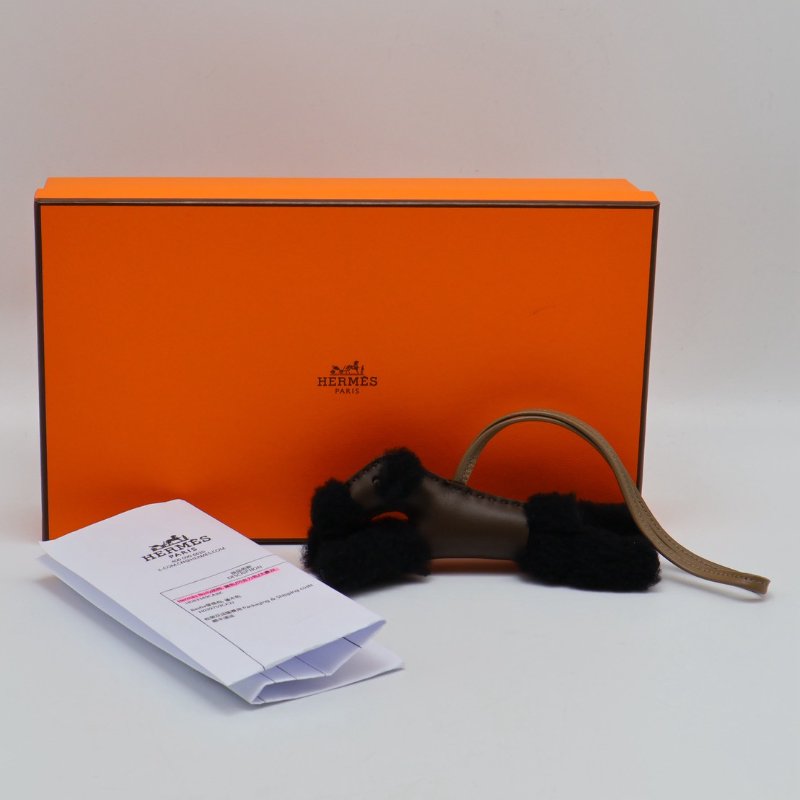 HERMES Budy charm狐狸犬 - 黑 / 巧克力 / 大象灰 W-7