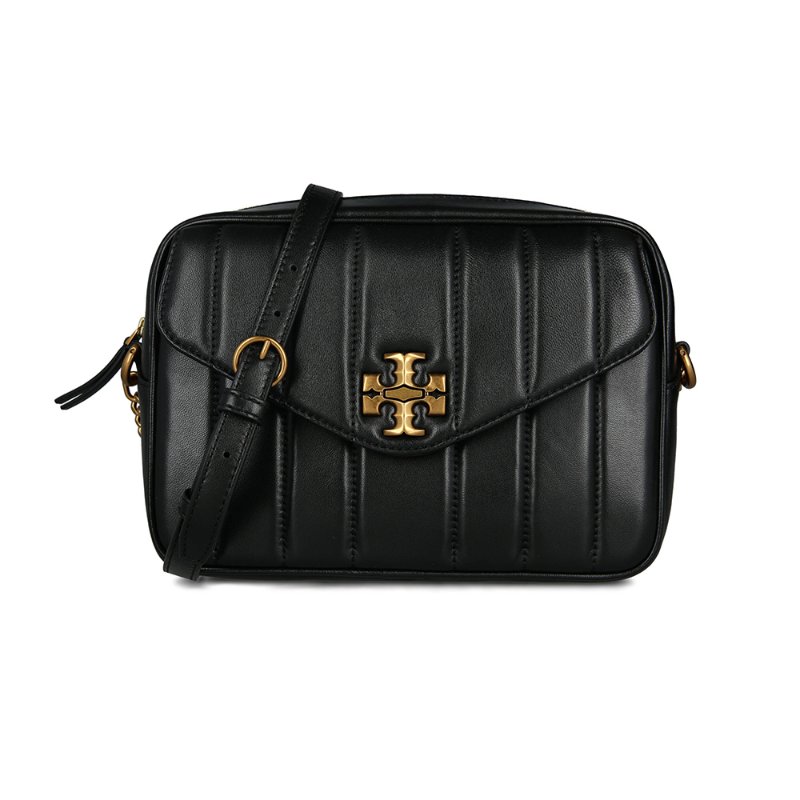 【TORY BURCH】素面絎縫皮革相機包-黑-4