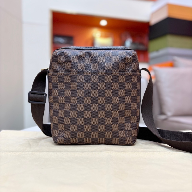 98新 LV路易威登 棕棋盤格 豆腐包 單肩包 斜挎包 舒適寬肩帶 款式簡約 尺寸20*8*24-1