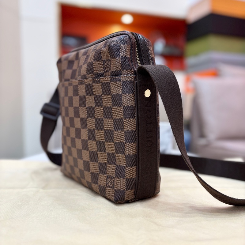 98新 LV路易威登 棕棋盤格 豆腐包 單肩包 斜挎包 舒適寬肩帶 款式簡約 尺寸20*8*24-2