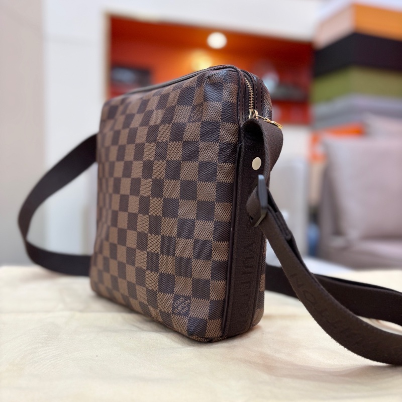 98新 LV路易威登 棕棋盤格 豆腐包 單肩包 斜挎包 舒適寬肩帶 款式簡約 尺寸20*8*24-3