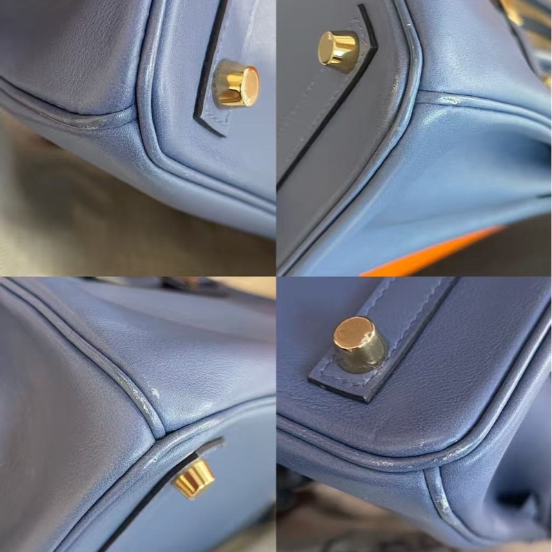 Hermès 愛馬仕 Birkin25 明藍金扣 Swift 皮 A刻 有塵袋-5