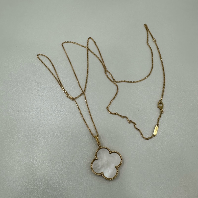 VAN CLEEF&ARPELS(梵克雅寶)Magic Alhambra 長項鍊 18K玫瑰金/灰貝母 大單花 毛衣鏈 2017年 證書不見了-1