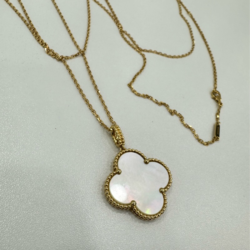 VAN CLEEF&ARPELS(梵克雅寶)Magic Alhambra 長項鍊 18K玫瑰金/灰貝母 大單花 毛衣鏈 2017年 證書不見了-2