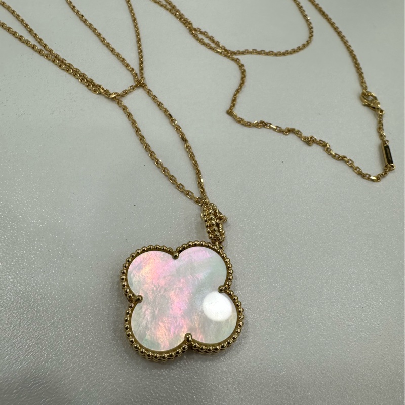 VAN CLEEF&ARPELS(梵克雅寶)Magic Alhambra 長項鍊 18K玫瑰金/灰貝母 大單花 毛衣鏈 2017年 證書不見了-3