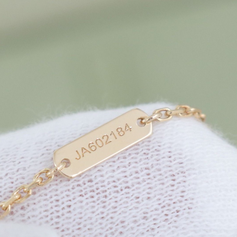 99新，VCA Vintage Alhambra 四葉草鐳射項鍊，18K黃金-9