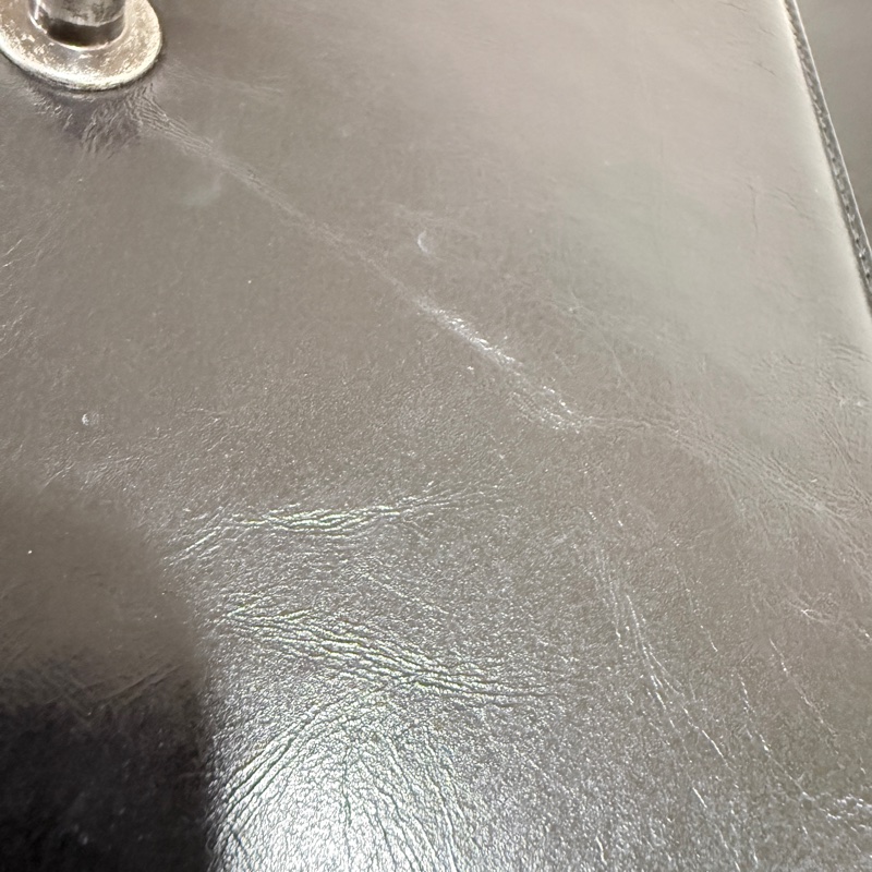 Chanel✨黑色銀釦 油蠟皮 鏈條滾邊 leboy25-28