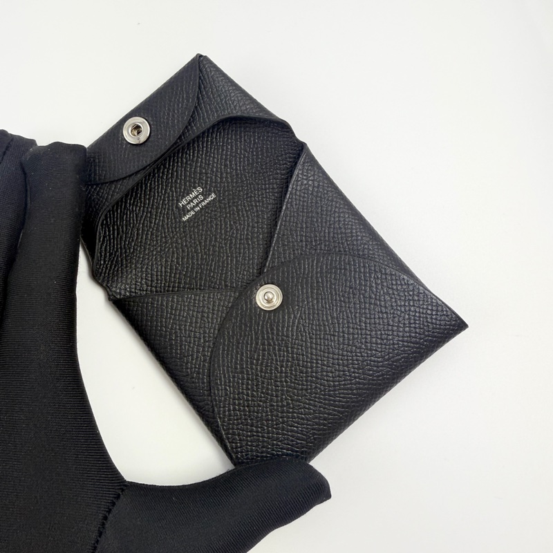 HERMES愛馬仕Bastia零錢包黑色-4