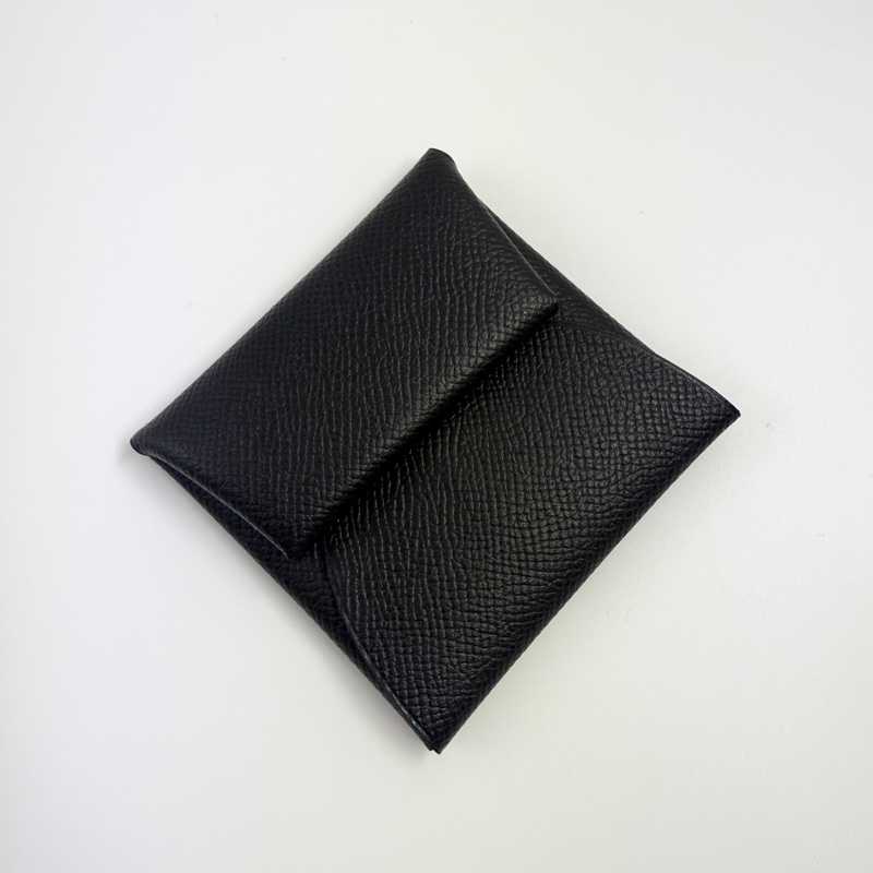 HERMES愛馬仕Bastia零錢包黑色-0