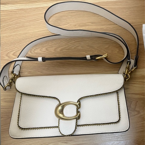 coach tabby 26 白色走珠肩背包/可斜背肩背