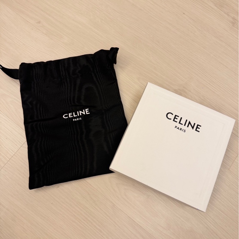 Celine 黑銀皮帶-3