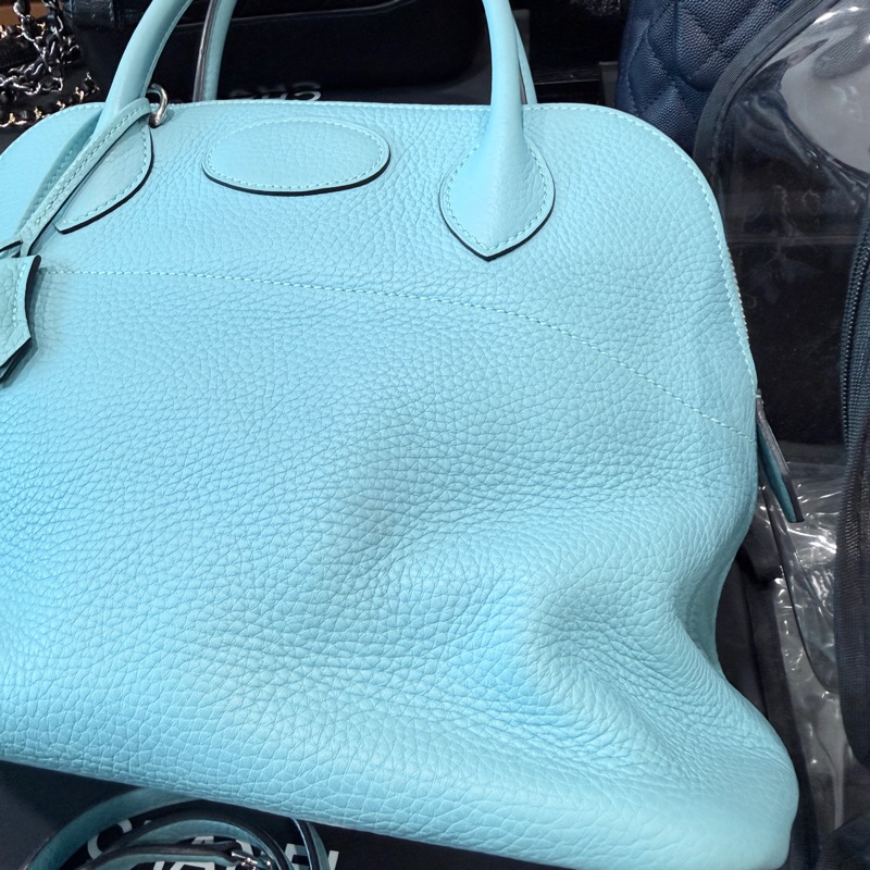Hermes✨bolide31保齡球包手提斜背包T刻 3P環礁藍/馬卡龍藍-6