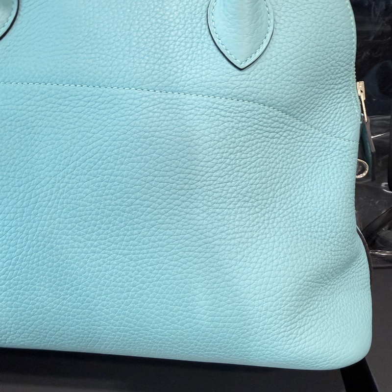 Hermes✨bolide31保齡球包手提斜背包T刻 3P環礁藍/馬卡龍藍-16