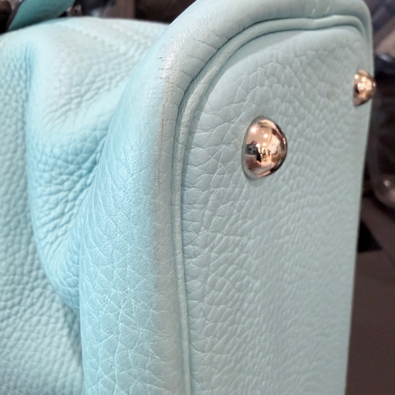 Hermes✨bolide31保齡球包手提斜背包T刻 3P環礁藍/馬卡龍藍-23