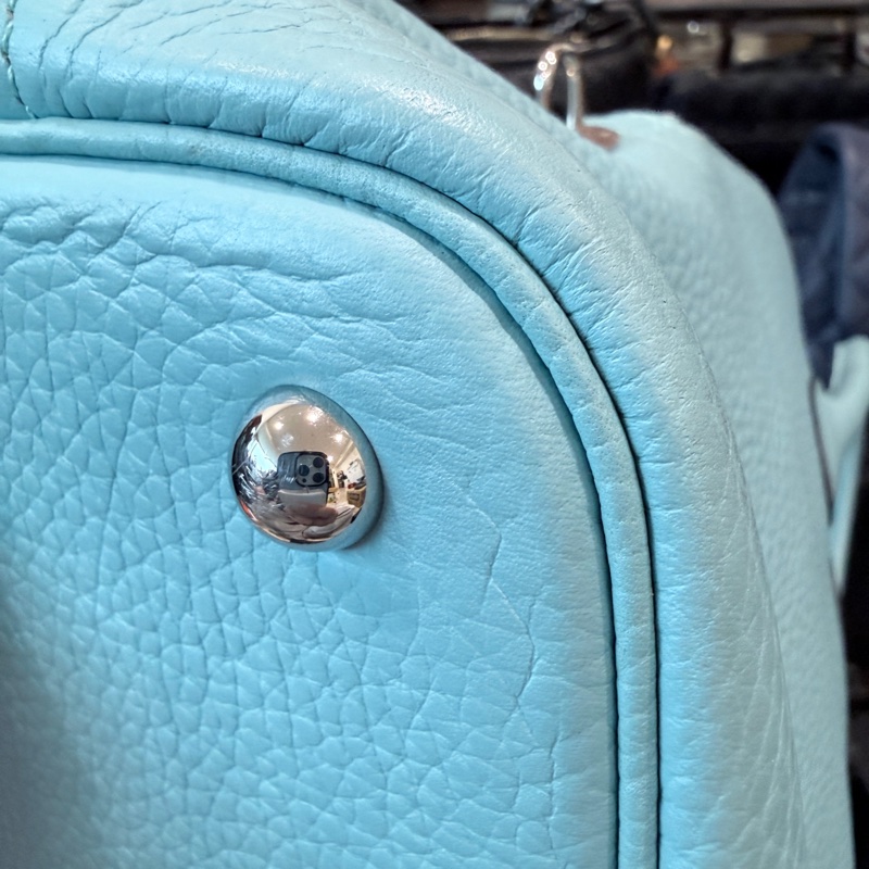 Hermes✨bolide31保齡球包手提斜背包T刻 3P環礁藍/馬卡龍藍-39