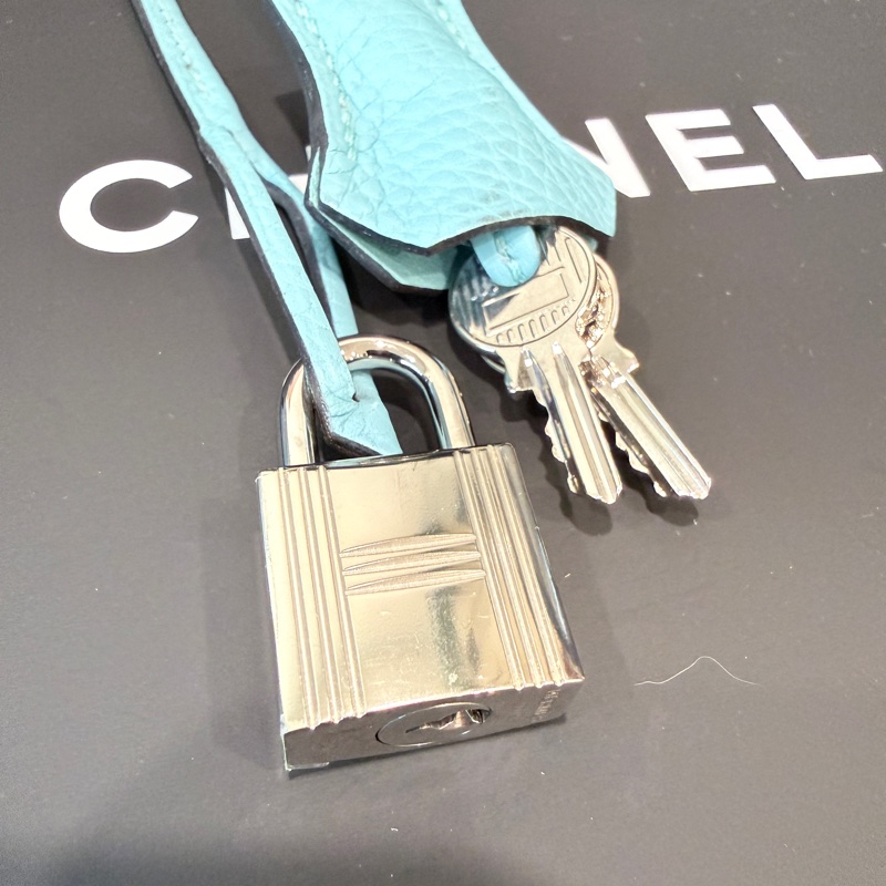 Hermes✨bolide31保齡球包手提斜背包T刻 3P環礁藍/馬卡龍藍-41