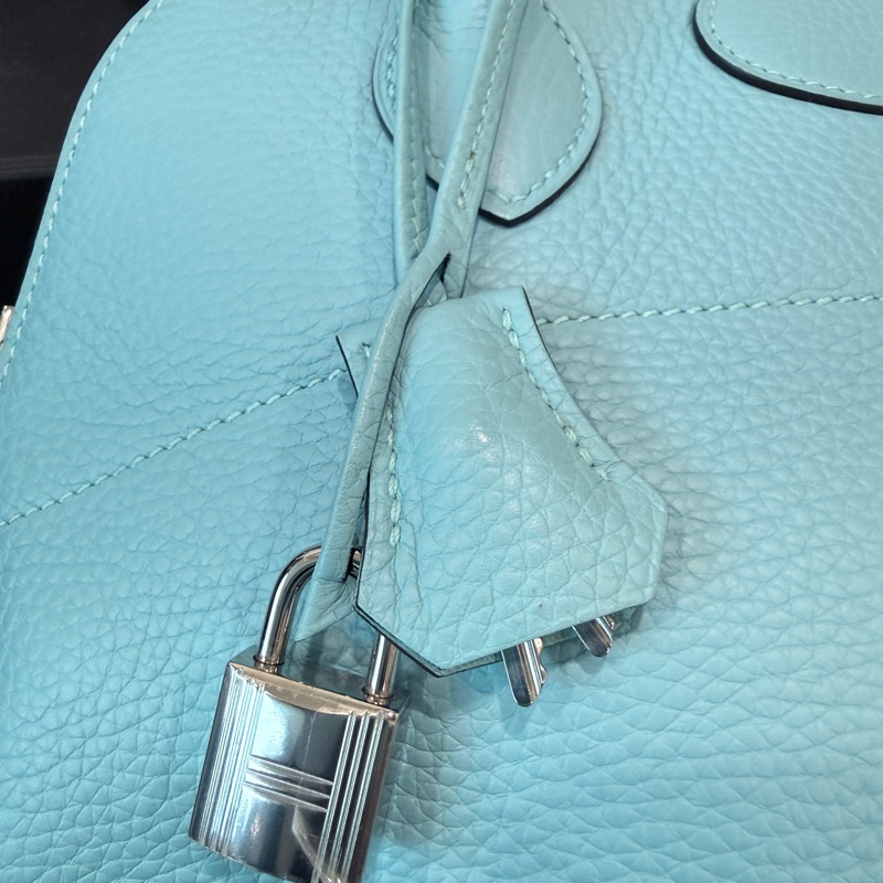 Hermes✨bolide31保齡球包手提斜背包T刻 3P環礁藍/馬卡龍藍-49
