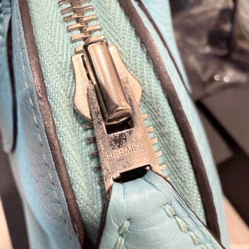 Hermes✨bolide31保齡球包手提斜背包T刻 3P環礁藍/馬卡龍藍-56