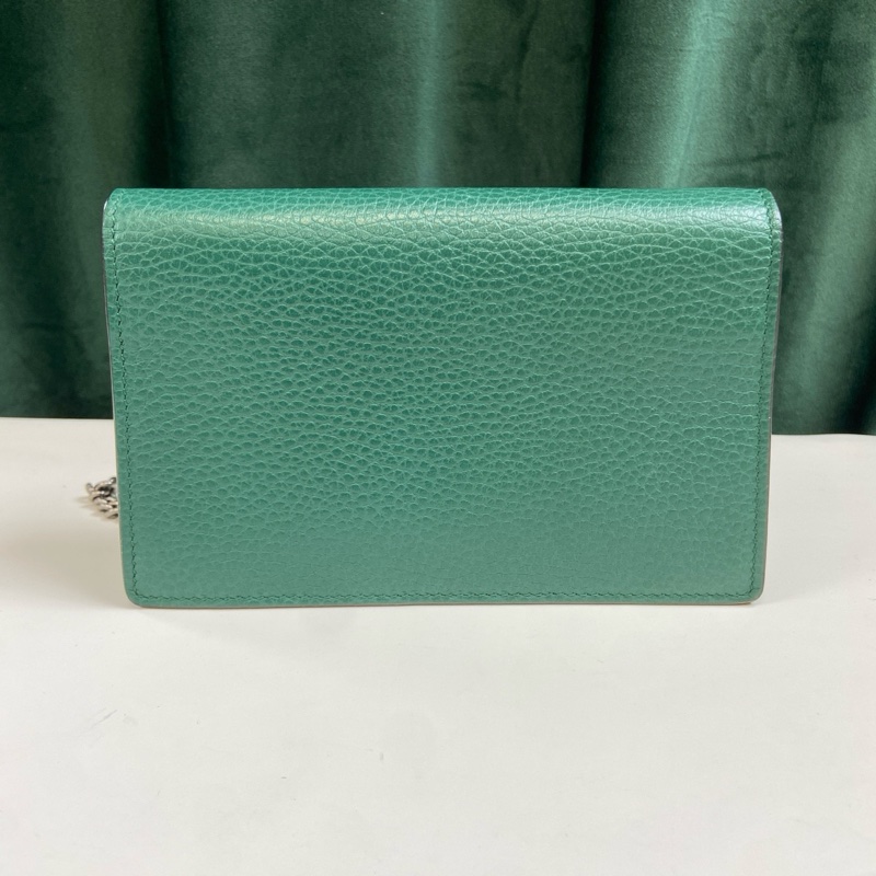 98新Gucci/古馳 mini酒神 祖母綠色鑽扣 尺寸：17×10×4 有龍蝦扣 附件：塵袋-2