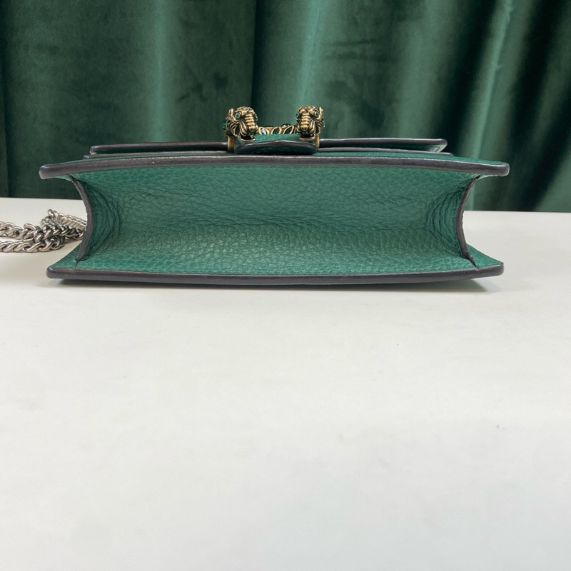 98新Gucci/古馳 mini酒神 祖母綠色鑽扣 尺寸：17×10×4 有龍蝦扣 附件：塵袋-5