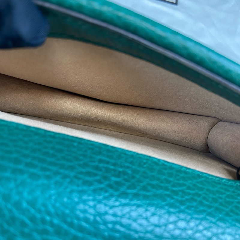 98新Gucci/古馳 mini酒神 祖母綠色鑽扣 尺寸：17×10×4 有龍蝦扣 附件：塵袋-7