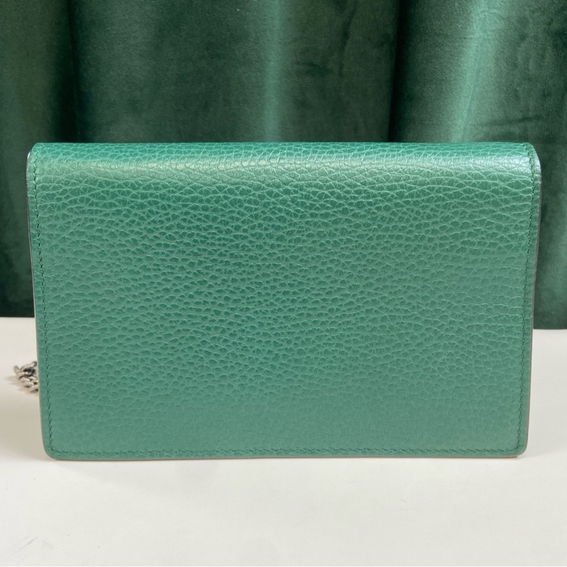 98新Gucci/古馳 mini酒神 祖母綠色鑽扣 尺寸：17×10×4 有龍蝦扣 附件：塵袋-9