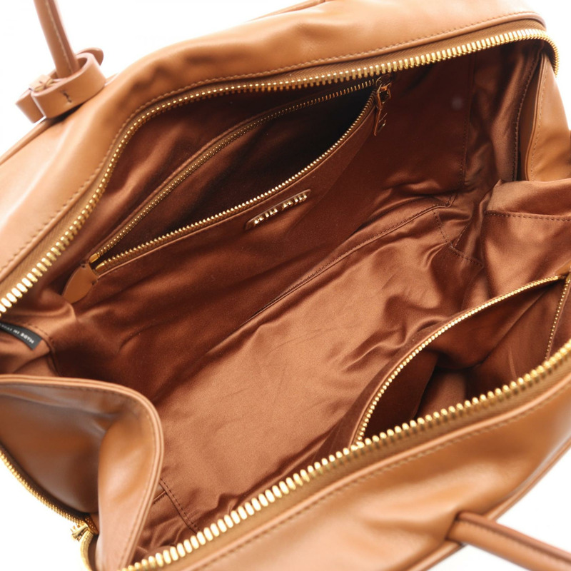 Miu Miu beau 肩挎斜背包 5BB117_2CRW_F0046_V_ 皮革 棕色 二手-2