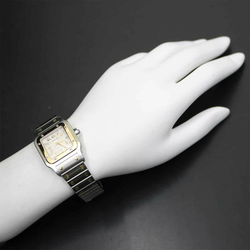 卡地亞 Santos Galbee LM 雙色 W20041C4 男士腕錶，18K 黃金材質，自動上鍊機芯-3