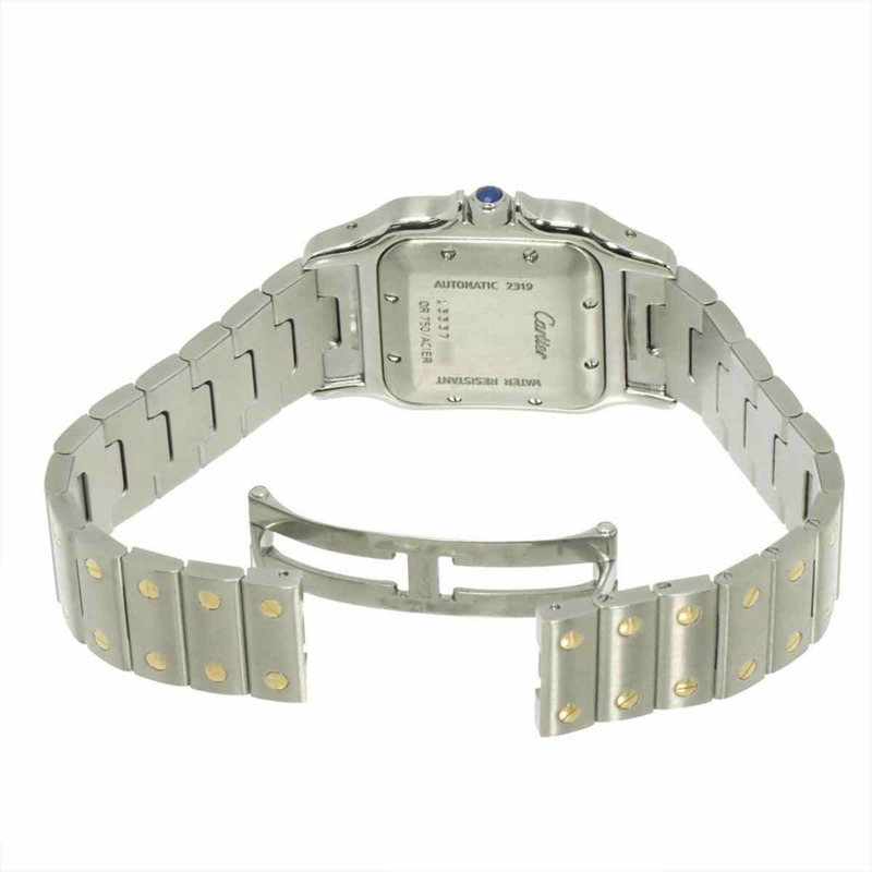 卡地亞 Santos Galbee LM 雙色 W20041C4 男士腕錶，18K 黃金材質，自動上鍊機芯-4