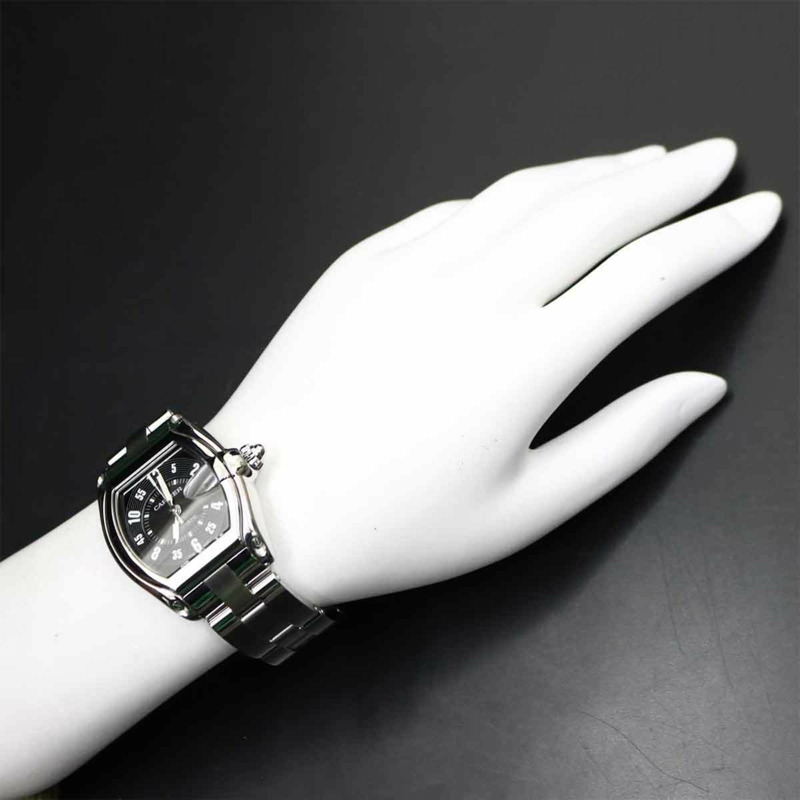 卡地亞 Roadster LM W62004V3 男士腕錶,附日期顯示,黑色,自動上鍊機芯-2