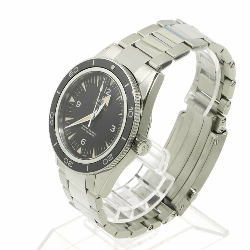 歐米茄海馬300米至臻同軸腕錶 233 30 41 21 01 001 天文台認證男士腕錶 黑色自動上鍊-1