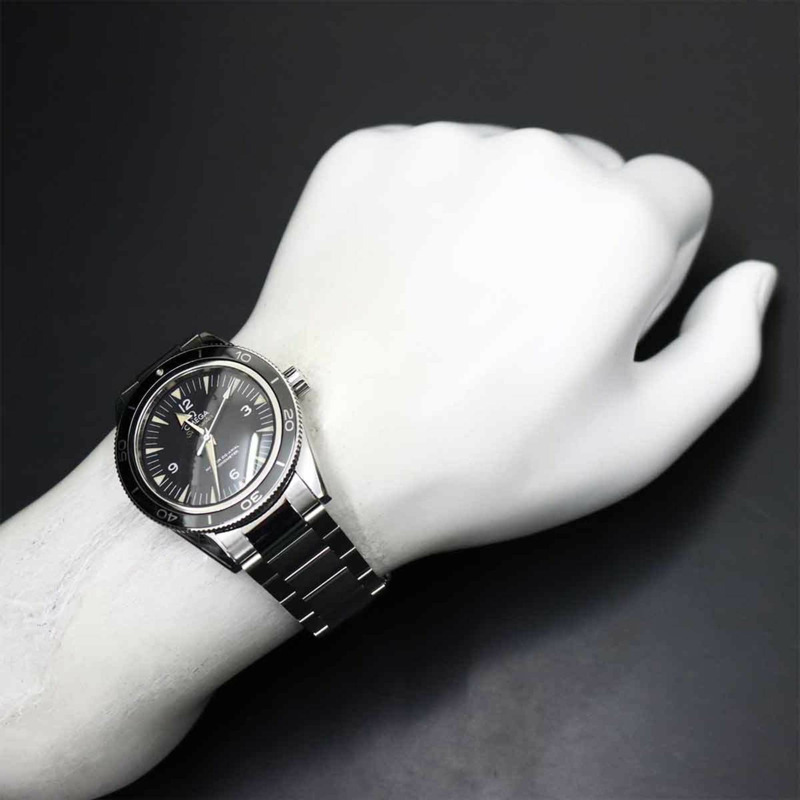 歐米茄海馬300米至臻同軸腕錶 233 30 41 21 01 001 天文台認證男士腕錶 黑色自動上鍊-2