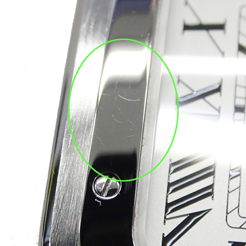 卡地亞 Santos LM 男士腕錶，帶日期顯示，自動上鍊，精鋼材質，型號 WSSA0018，拋光銀色-12